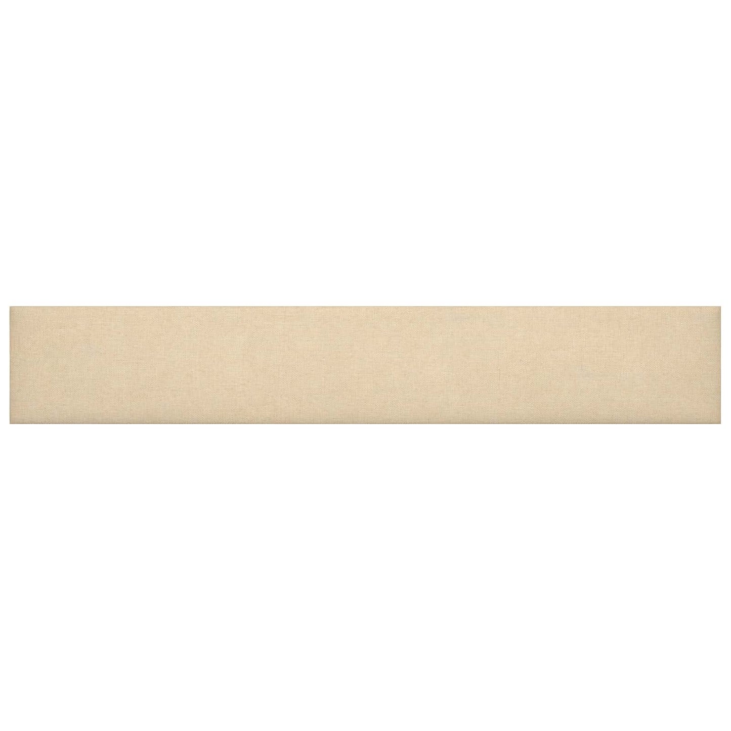 Wandkopfteilen 12 stk. 90 x 15 cm Creme Stoff
