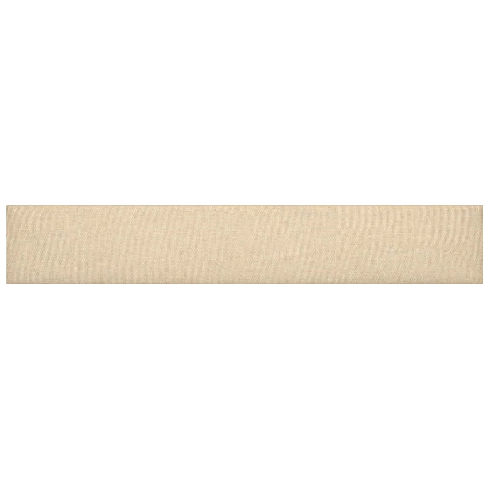 Wandkopfteilen 12 stk. 90 x 15 cm Creme Stoff