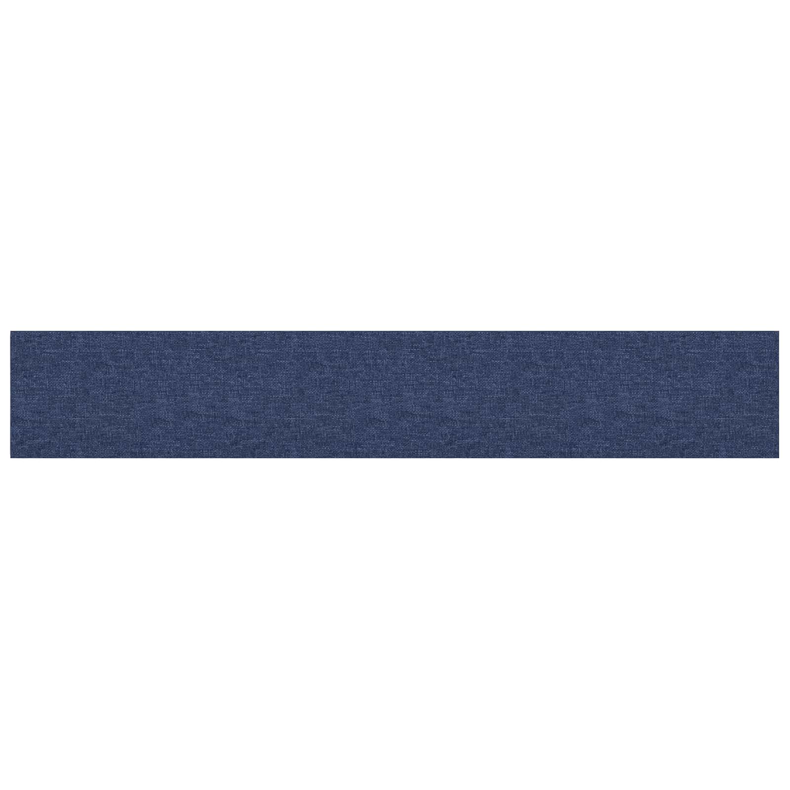 Wandkopfteilen 12 pcs Blau 90 x 15 cm Stoff