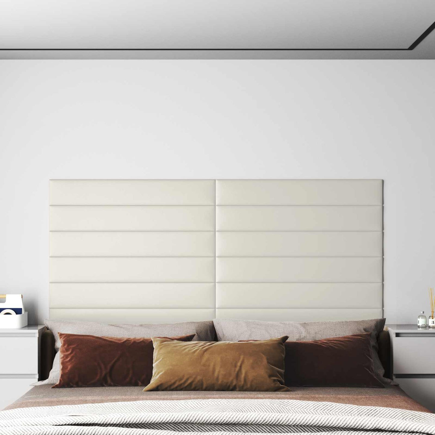 Wandkopfteilen 12 stk. Creme Samt