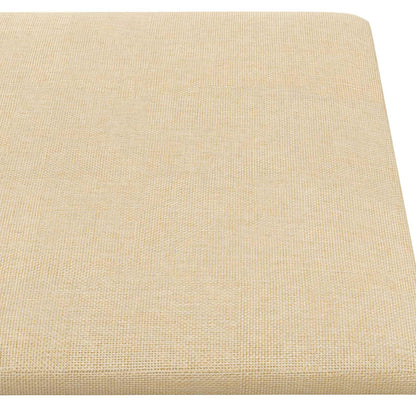 Wandkopfteilen 12 stk. 90 x 30 cm Creme Stoff