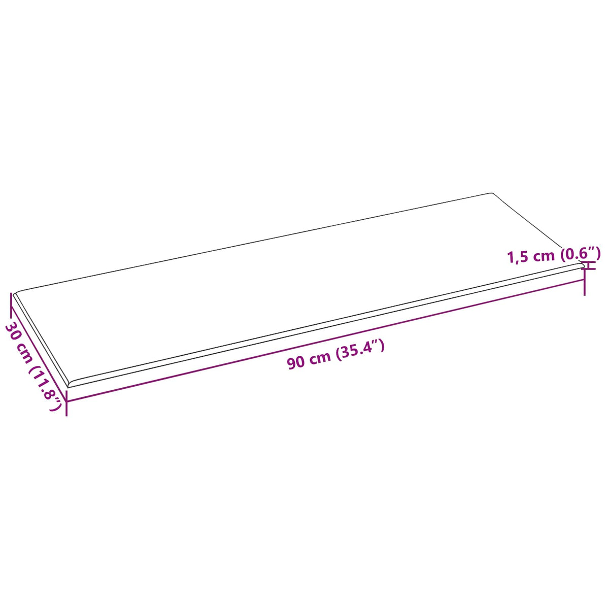 Wandkopfteilen 12 stk. 90 x 30 cm Creme Stoff