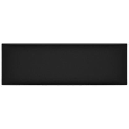Wandkopfteilen 12 stk. 90 x 30 cm Schwarz Stoff
