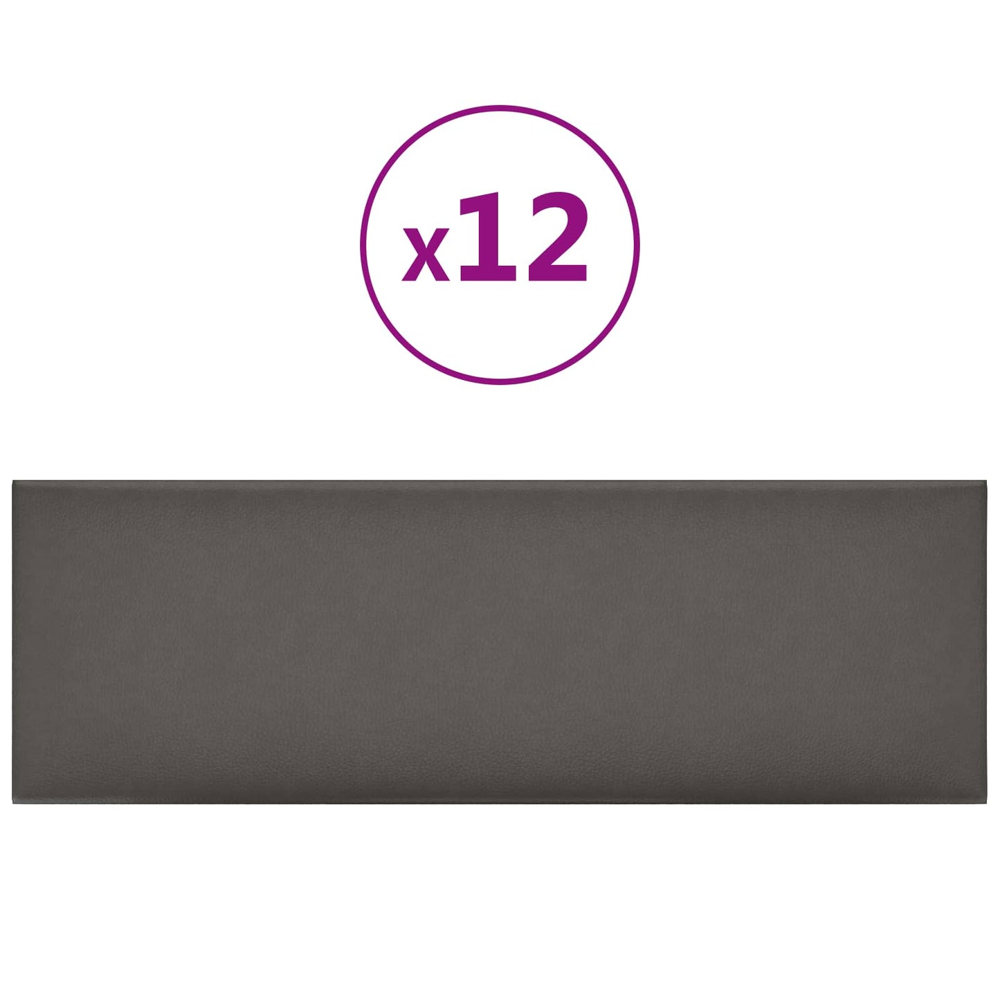 Wandkopfteilen 12 stk. 90 x 30 cm Grau Stoff