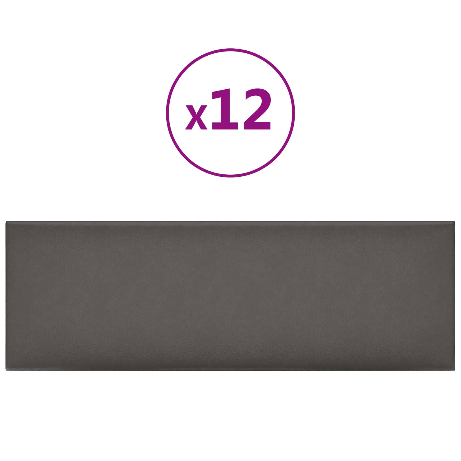 Wandkopfteilen 12 stk. 90 x 30 cm Grau Stoff