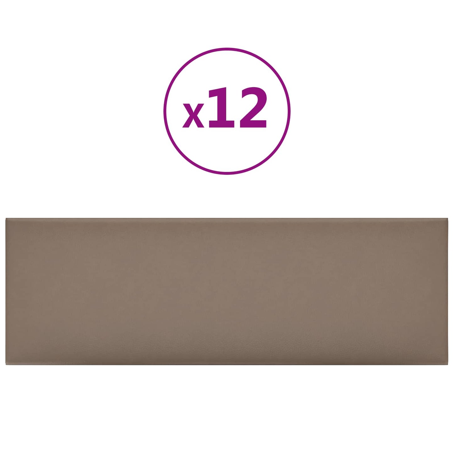 Wandkopfteilen 12 pcs Cappuccino 90 x 30 cm Stoff
