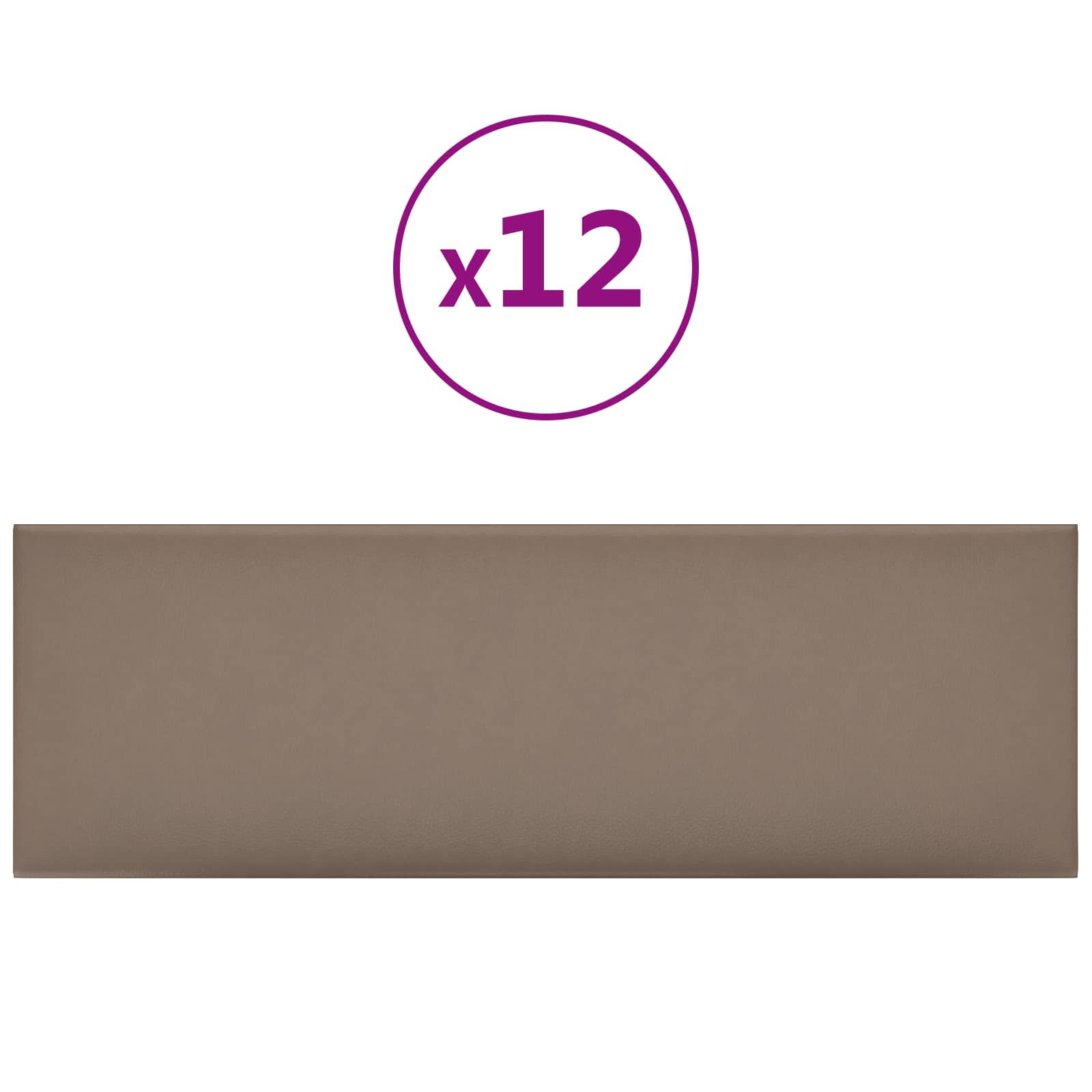 Wandkopfteilen 12 pcs Cappuccino 90 x 30 cm Stoff