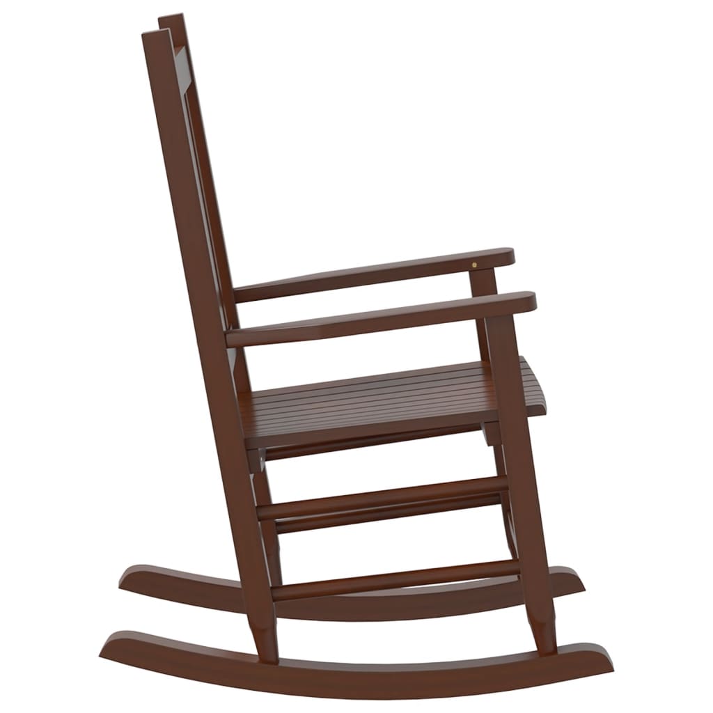 Chaise à bascule pour enfant en bois de peuplier massif marron