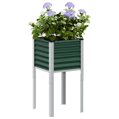 Garten-Pflanzgefäß Grün 45 x 45 x 88 cm Stahl