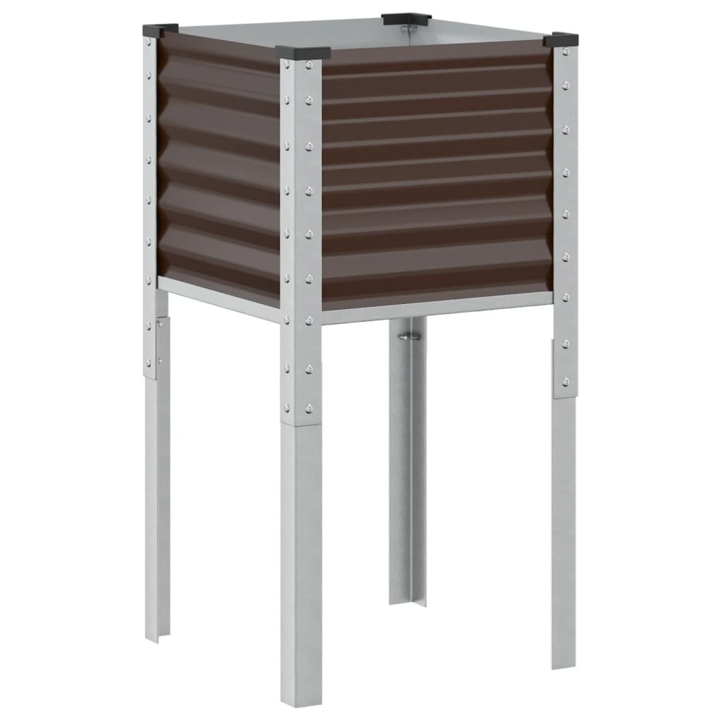 Garten-Pflanzgefäß Braun 45 x 45 x 88 cm Stahl