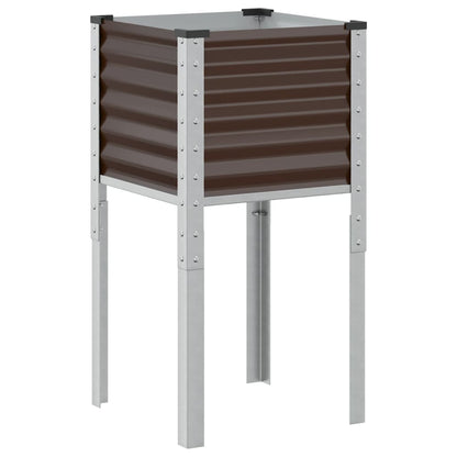 Garten-Pflanzgefäß Braun 45 x 45 x 88 cm Stahl