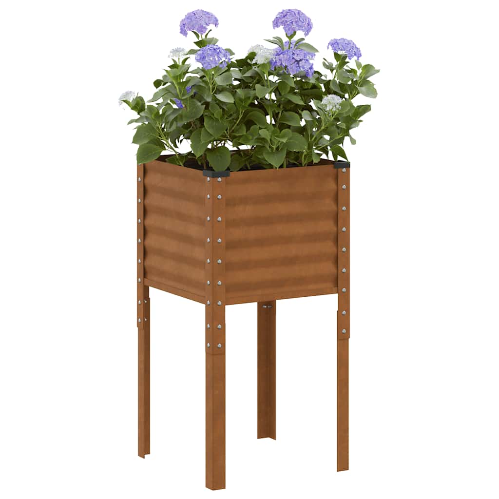 Gartenpflanzgefäß 45 x 45 x 88 cm Verwitterungsstahl