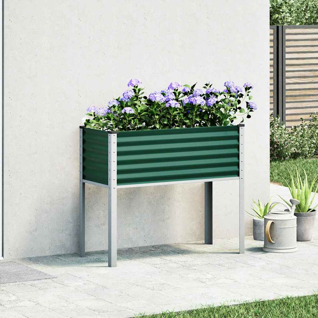 Garten-Pflanzgefäß Grün 100 x 45 x 90 cm Stahl