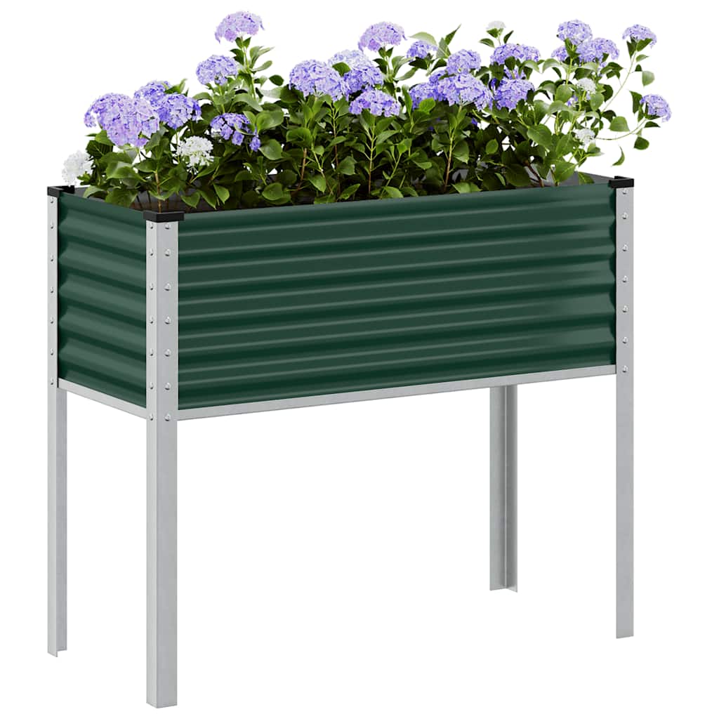 Garten-Pflanzgefäß Grün 100 x 45 x 90 cm Stahl