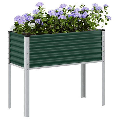 Garten-Pflanzgefäß Grün 100 x 45 x 90 cm Stahl