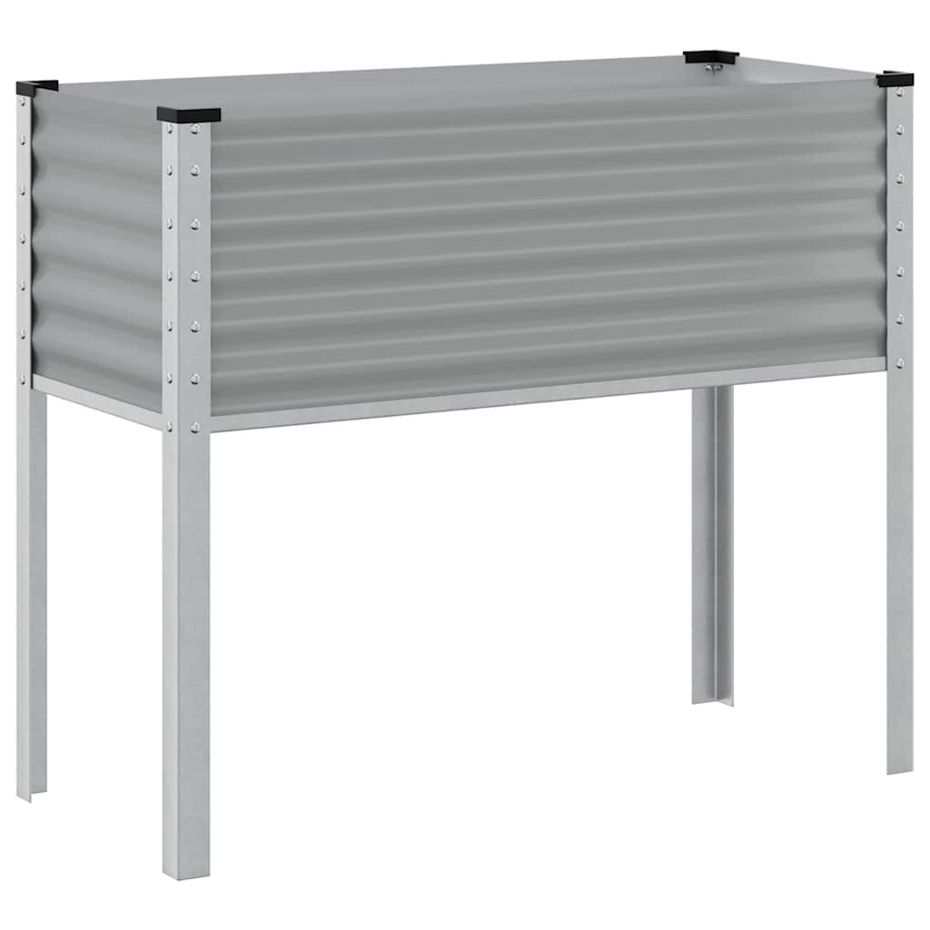 Pflanzkübel Grau 100x45x90 cm Stahl