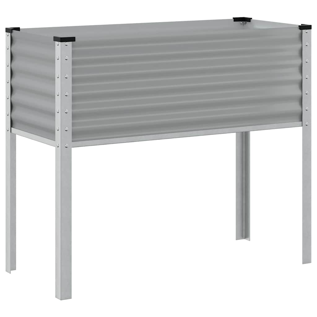 Pflanzkübel Grau 100x45x90 cm Stahl