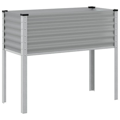 Pflanzkübel Grau 100x45x90 cm Stahl