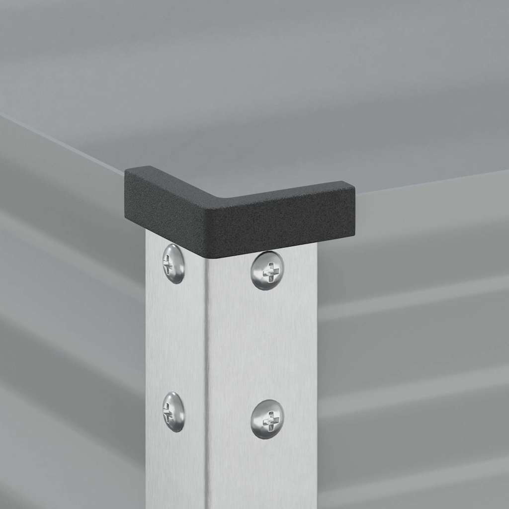 Pflanzkübel Grau 100x45x90 cm Stahl