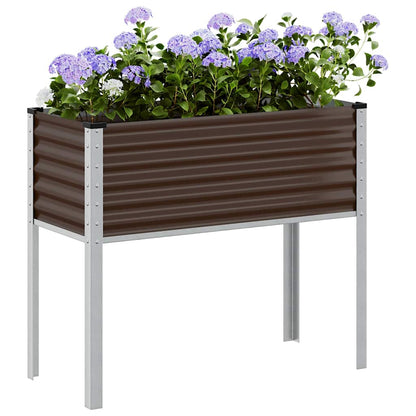 Garten-Pflanzgefäß Braun 100 x 45 x 90 cm Stahl