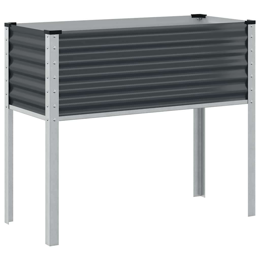 Garten-Pflanzgefäß Anthrazit 100 x 45 x 90 cm Stahl