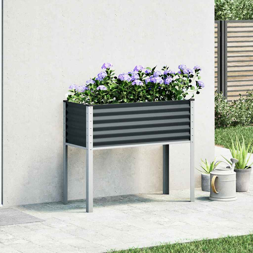 Garten-Pflanzgefäß Anthrazit 100 x 45 x 90 cm Stahl