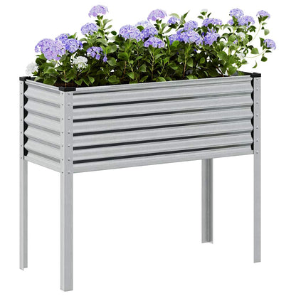 Garten-Pflanzgefäß 100 x 45 x 90 cm Verzinkter Stahl