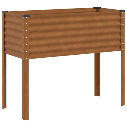 Gartenpflanzgefäß 100 x 45 x 90 cm Verwitterungsstahl