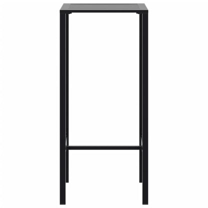 Bartisch Schwarz 50x50x110 cm Pulverbeschichteter Stahl