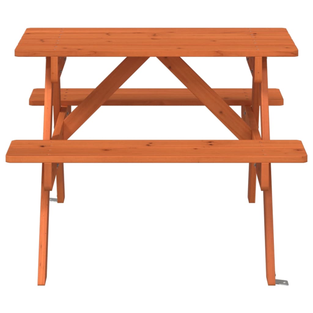 Table de pique-nique pour 4 enfants avec trou pour parasol en bois de sapin massif