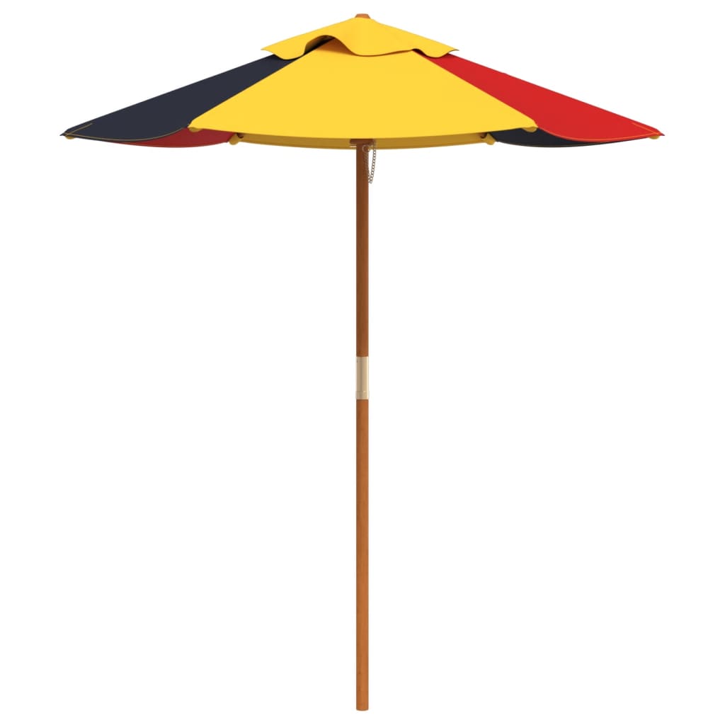 Parasol pour enfants avec mât en bois Ø120x140 cm