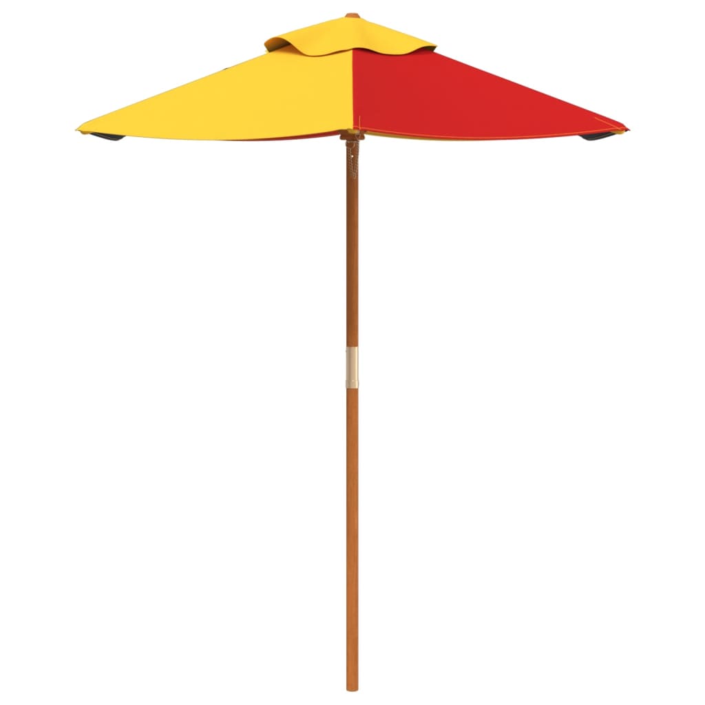 Parasol pour enfants avec mât en bois Ø120x140 cm