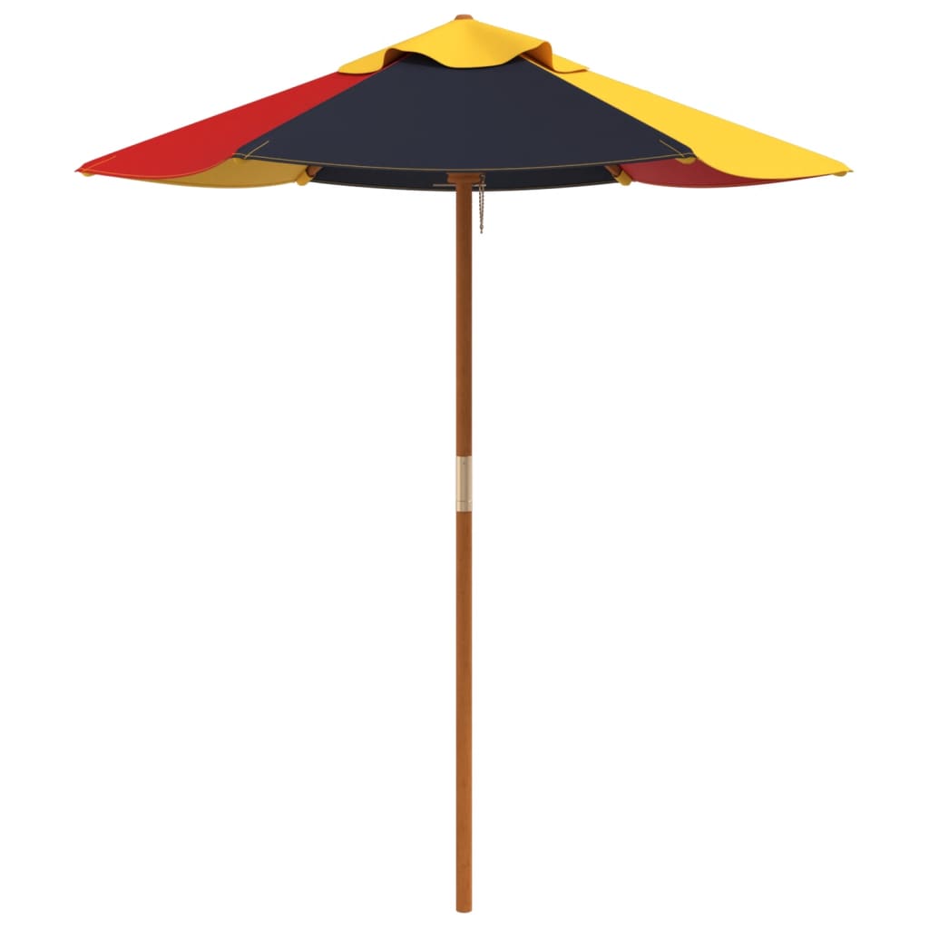 Parasol pour enfants avec mât en bois Ø120x140 cm