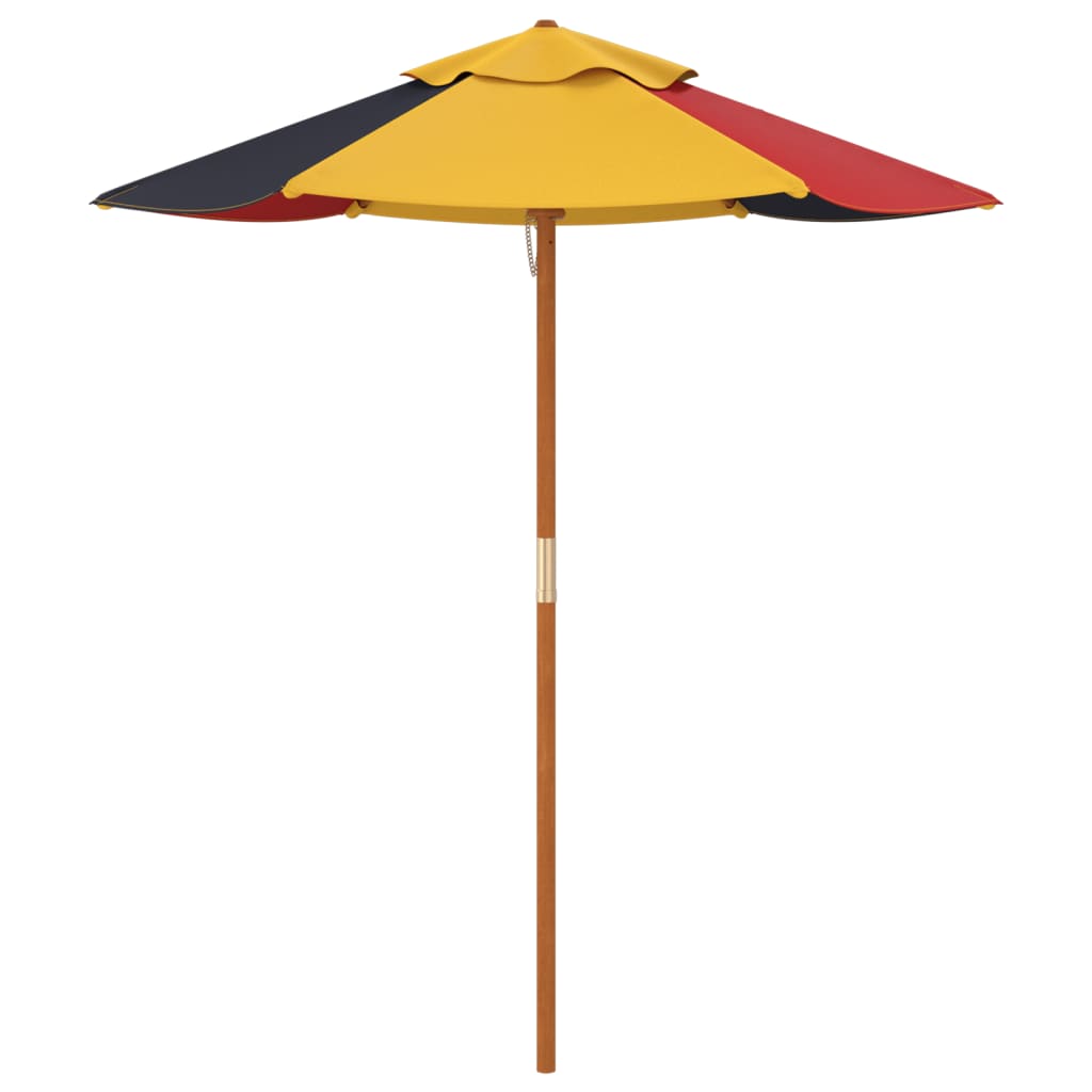 Parasol pour enfants avec mât en bois Ø120x140 cm