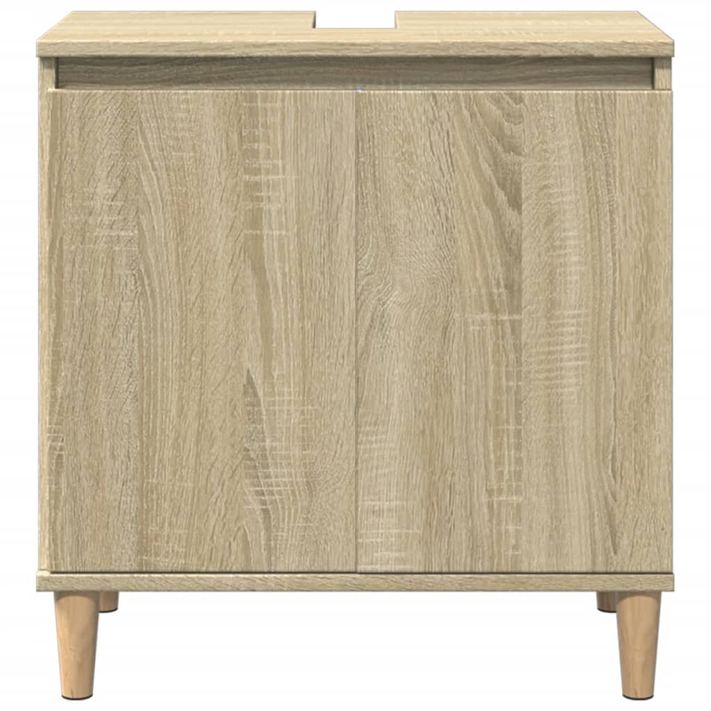 Waschbeckenunterschrank Sonoma-Eiche 58x33x60 cm Holzwerkstoff