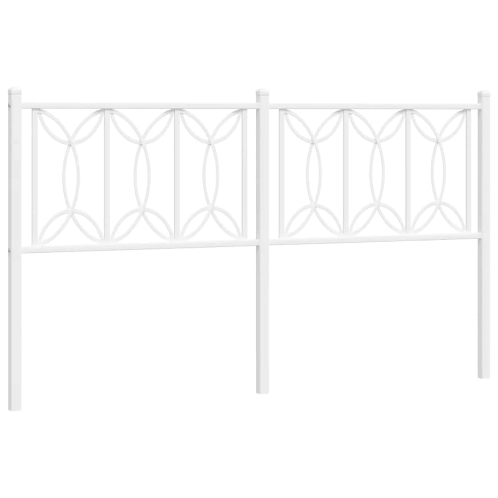 Ersatz-Kopfteil Metall Weiß 150 cm