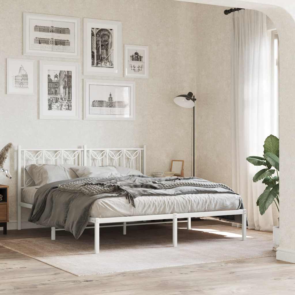 Ersatz-Kopfteil Metall Weiß 150 cm