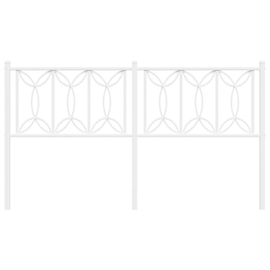 Ersatz-Kopfteil Metall Weiß 150 cm