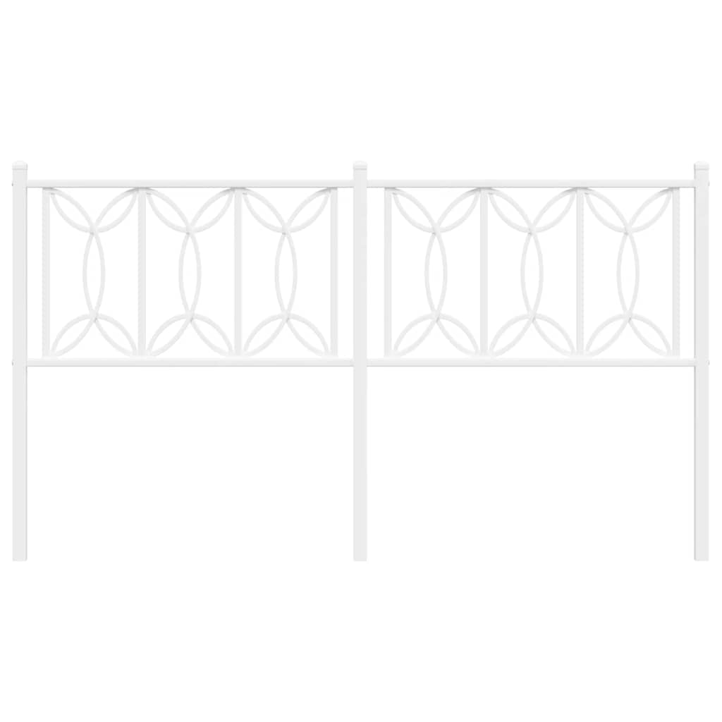 Ersatz-Kopfteil Metall Weiß 160 cm