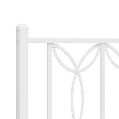Ersatz-Kopfteil Metall Weiß 160 cm