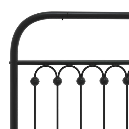 Ersatz-Kopfteil Metall Schwarz 100 cm