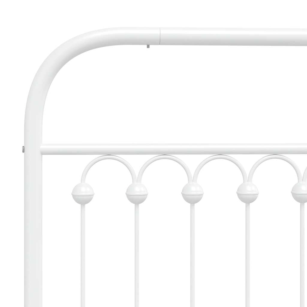 Ersatz-Kopfteil Metall Weiß 180 cm