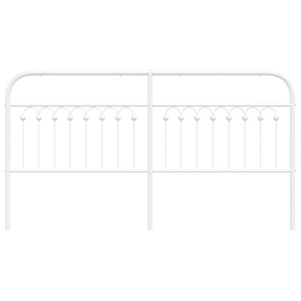 Ersatz-Kopfteil Metall Weiß 180 cm