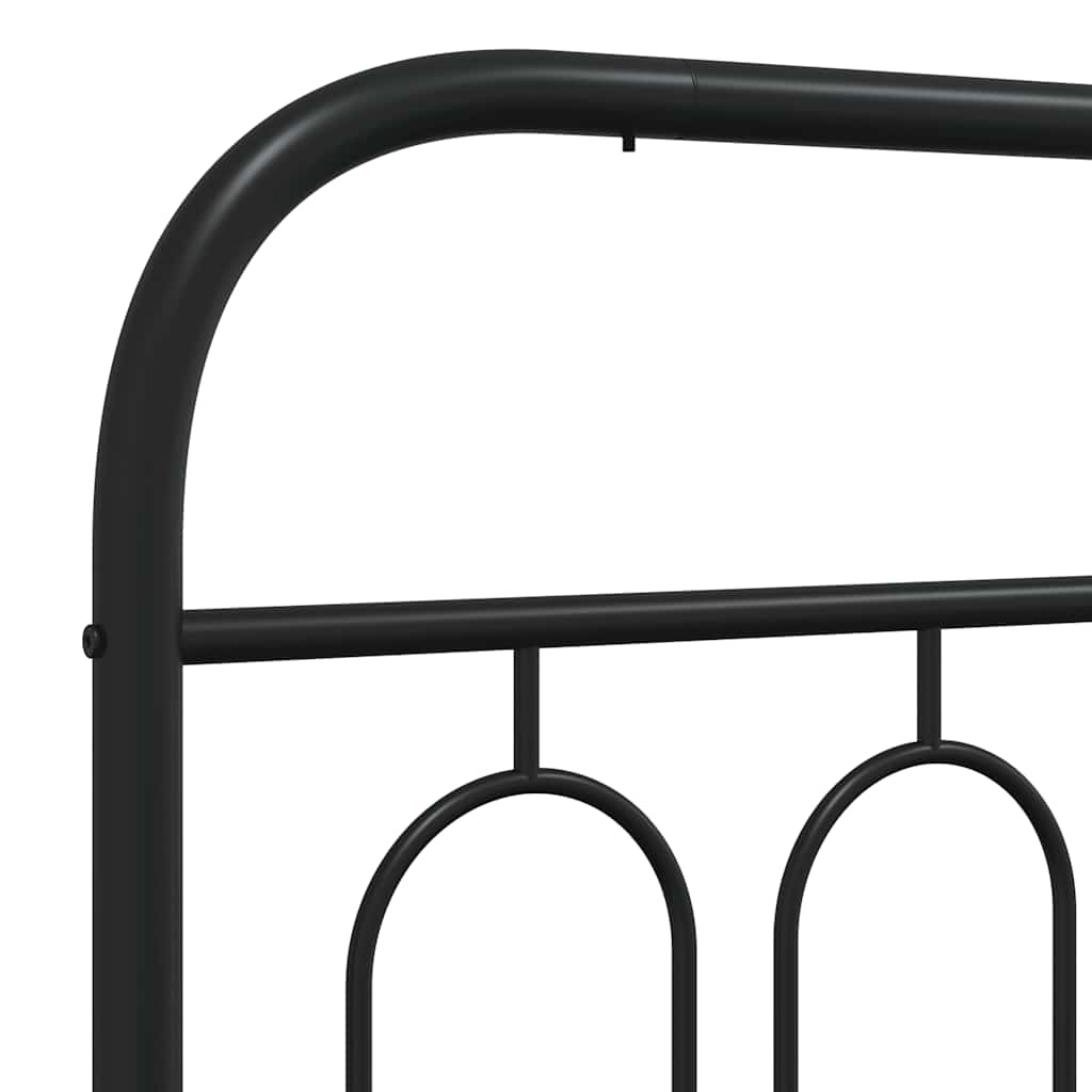 Ersatz-Kopfteil Metall Schwarz 183 cm