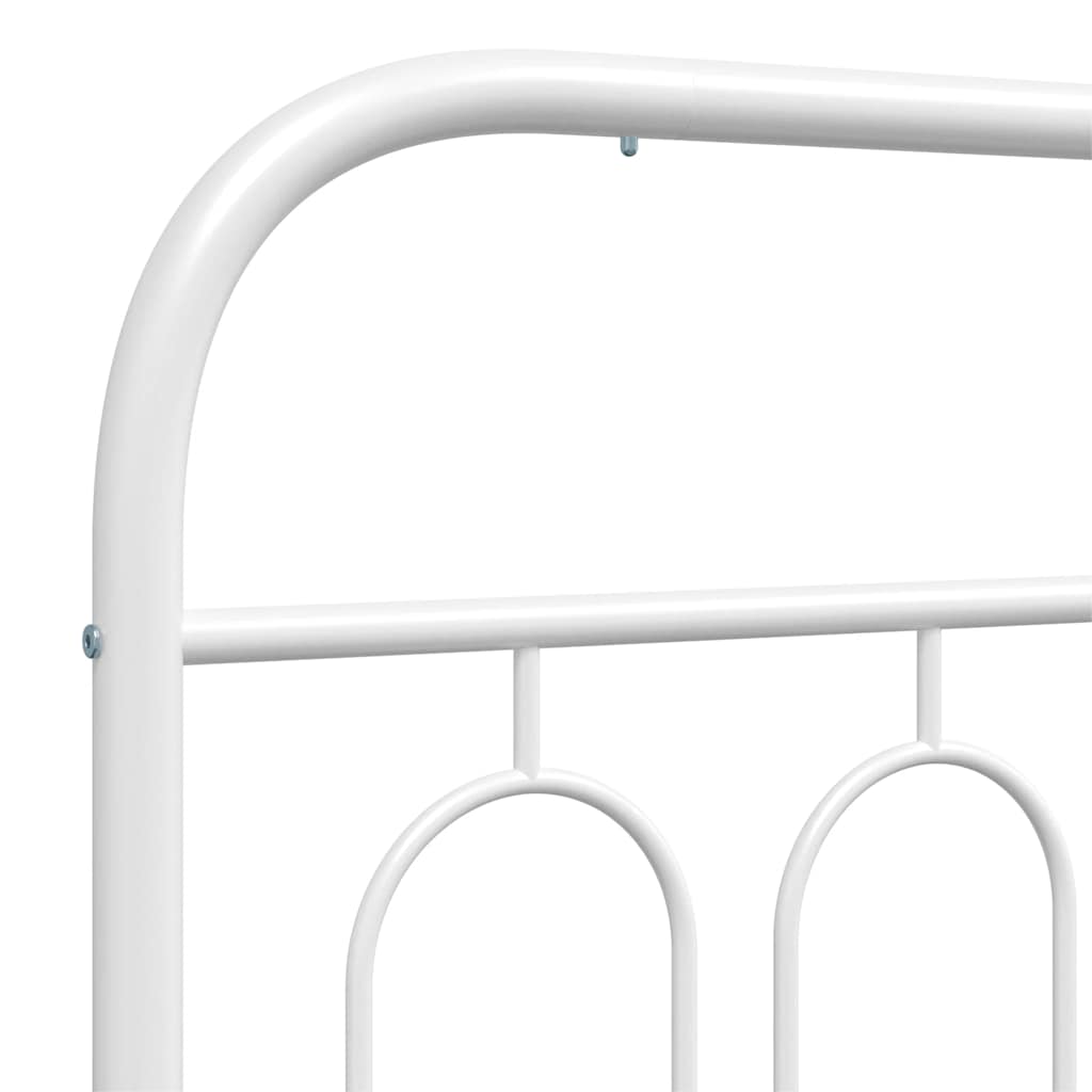 Ersatz-Kopfteil Metall Weiß 183 cm