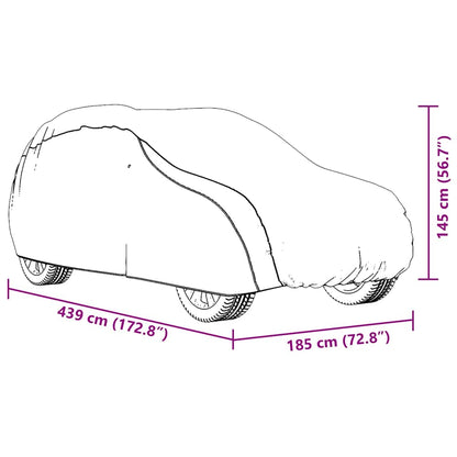 Autoabdeckung für SUV mit Schnallenriemen Voll Silbern M