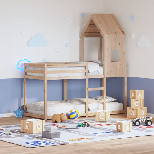 Toit pour lit enfant 60x89x134,5 cm en bois de pin massif