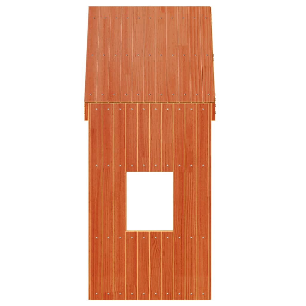 Toit pour lit enfant cire marron 60x89x134,5 cm bois massif