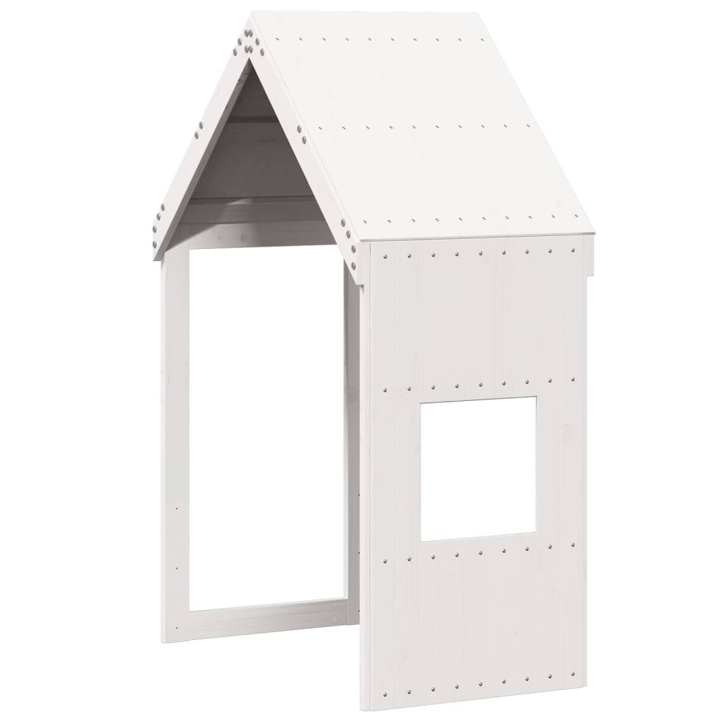 Toit pour lit enfant blanc 55x99x139,5 cm bois de pin massif