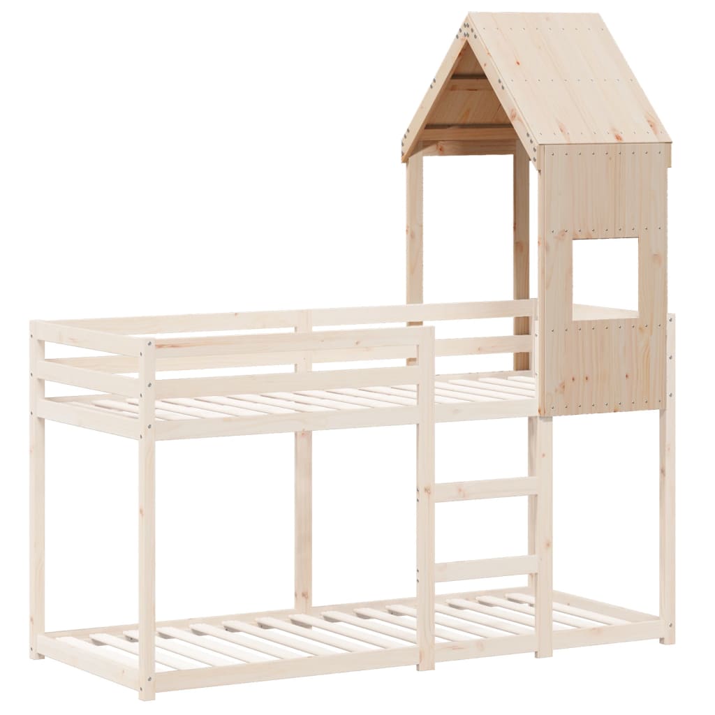 Toit pour lit enfant 55x84x132 cm en bois de pin massif